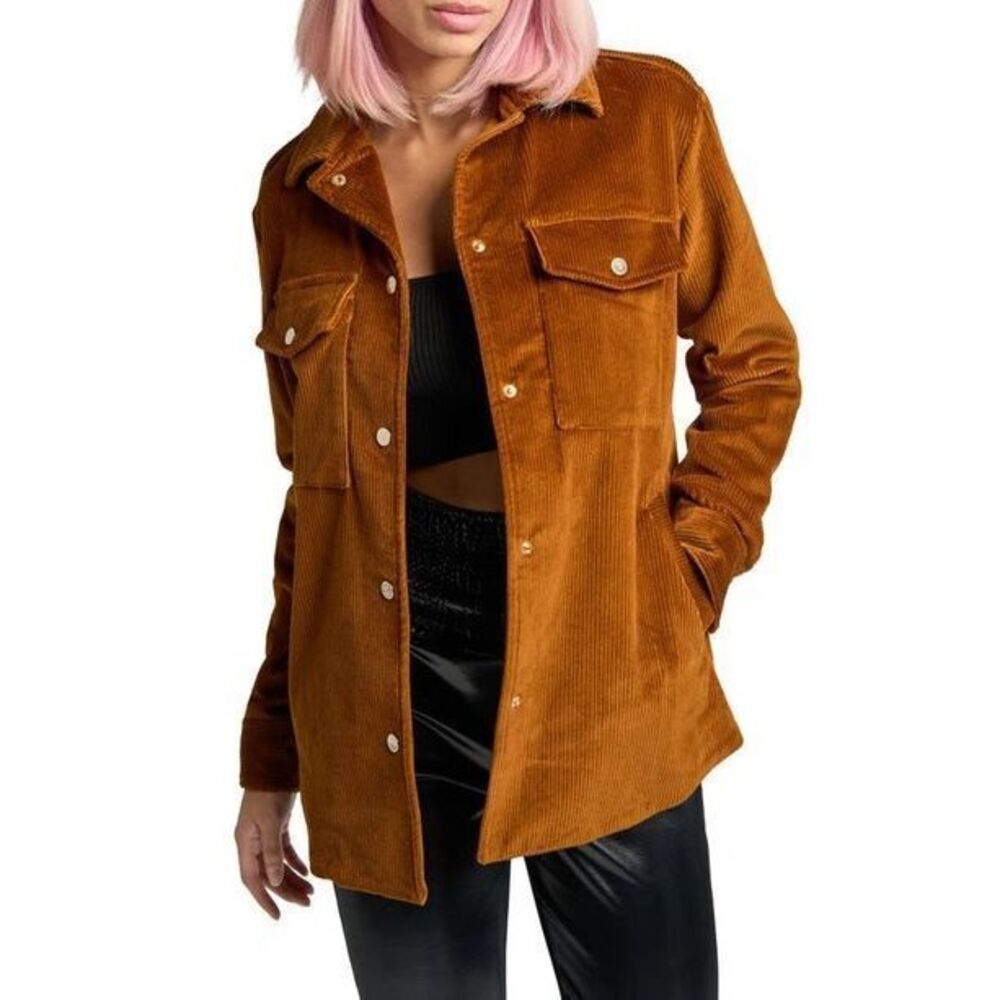 Lita by Ciara/Revolve NWT‎ Lover Corduroy Shirt Jacket in Doe Small MSRP $348